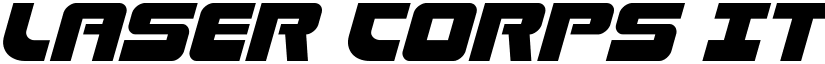 Laser Corps Italic Regular font