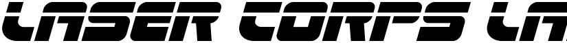 Laser Corps Laser Italic Regular font