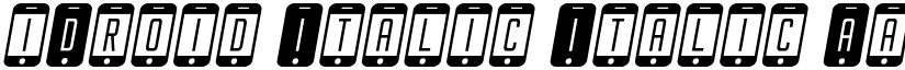 iDroid Italic Italic font