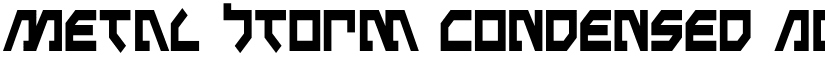 Metal Storm Condensed font