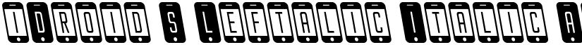 iDroid S Leftalic Italic font