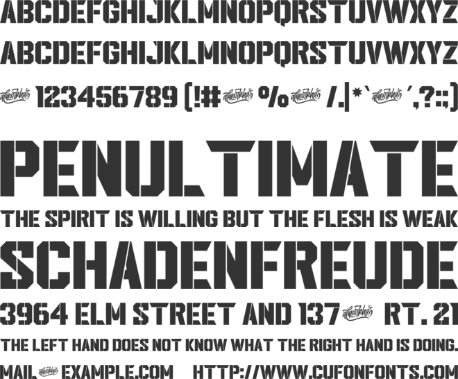 Lordcorps font preview