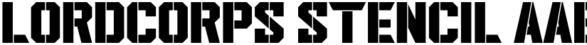 Lordcorps Stencil font