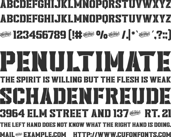 Headcorps font preview