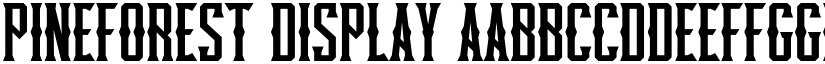 Pineforest Display font