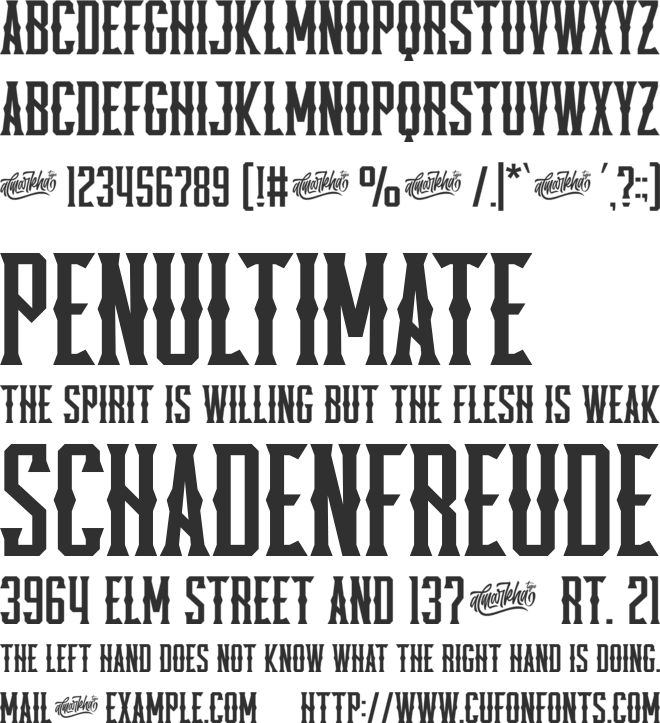Pineforest font preview