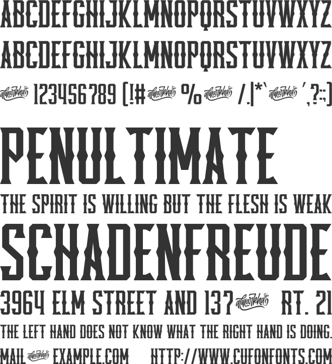 Pineforest font preview