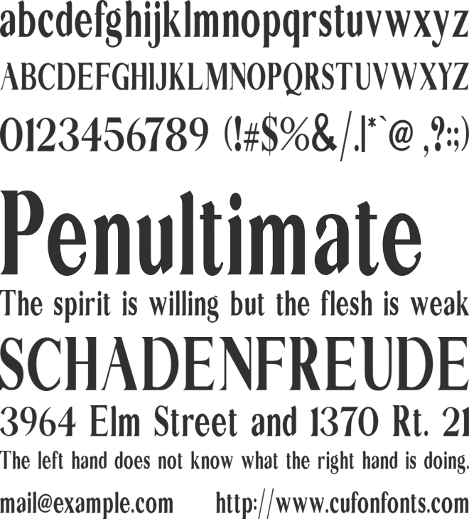 EXTRA Serif font preview