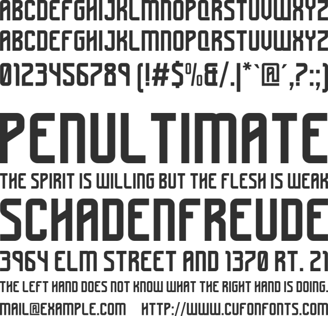 Boldness font preview