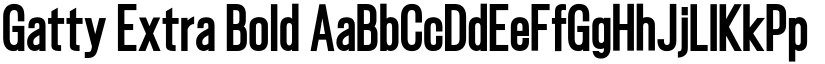 Gatty Extra Bold font