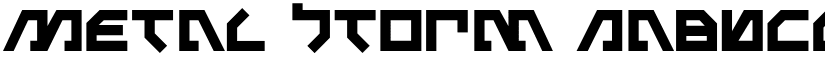 Metal Storm font