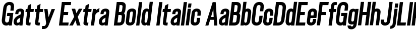 Gatty Extra Bold Italic font