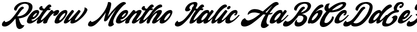 Retrow Mentho Italic font