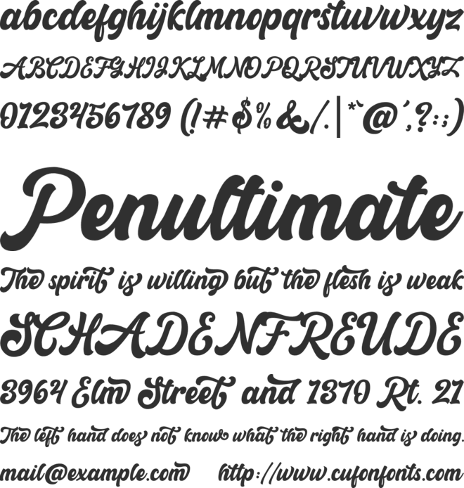 Retrow Mentho font preview