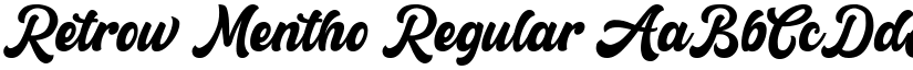 Retrow Mentho Regular font