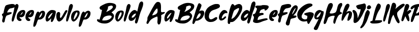 Fleepavlop Bold font