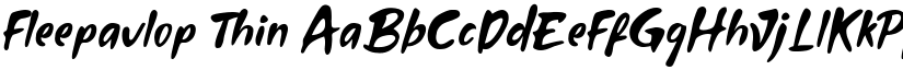 Fleepavlop Thin font