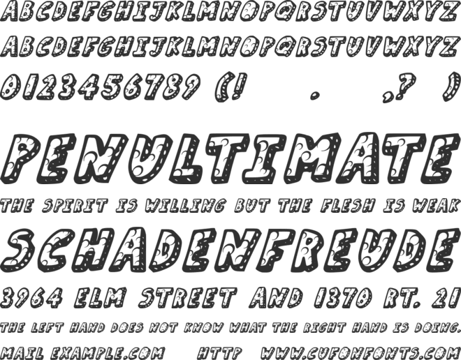 Moon Cheese font preview
