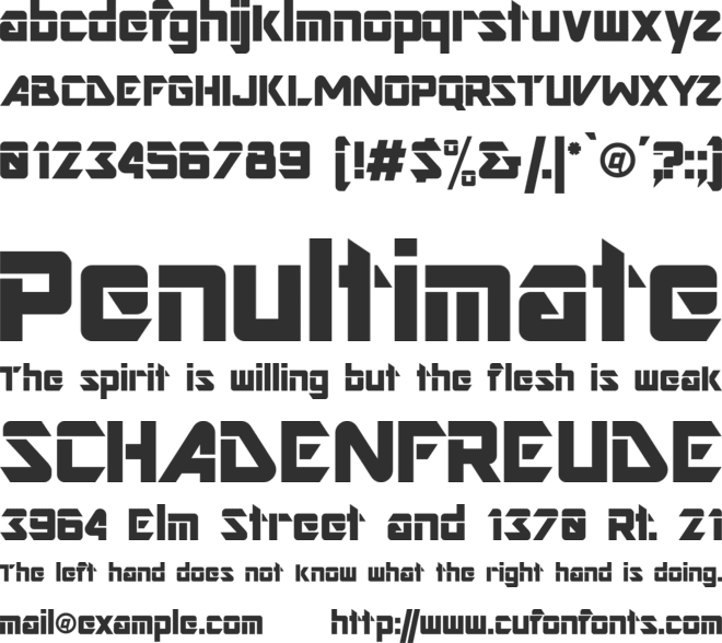 Gravicon Display font preview