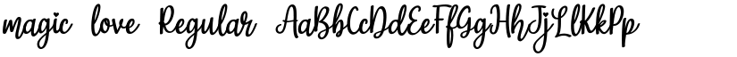 magic love Regular font