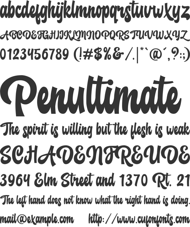 Backstranger font preview