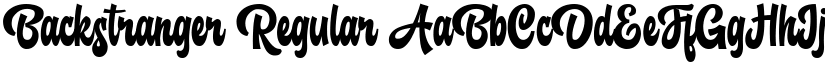 Backstranger Regular font