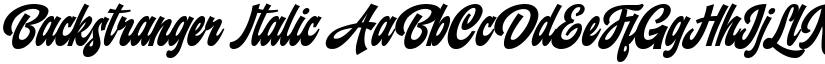 Backstranger Italic font