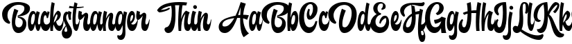 Backstranger Thin font