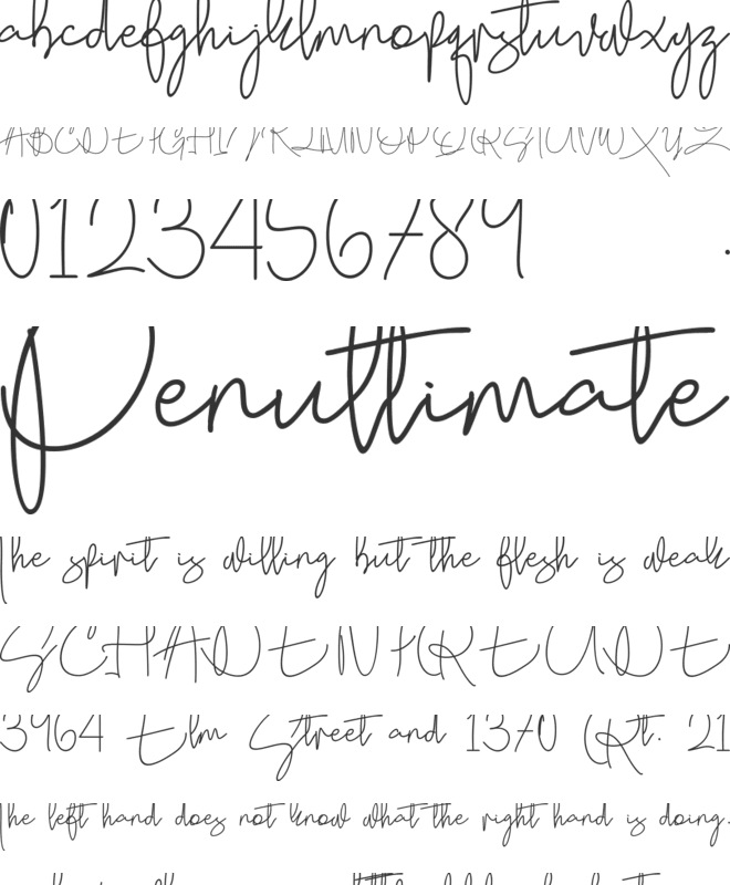 Argapura font preview