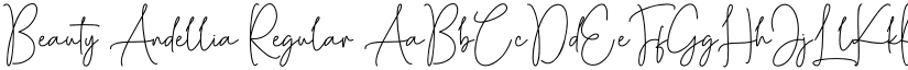 Beauty Andellia Regular font