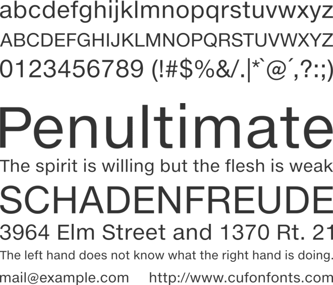 Helvetica Neue eText Pro font preview