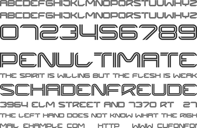 Liner font preview