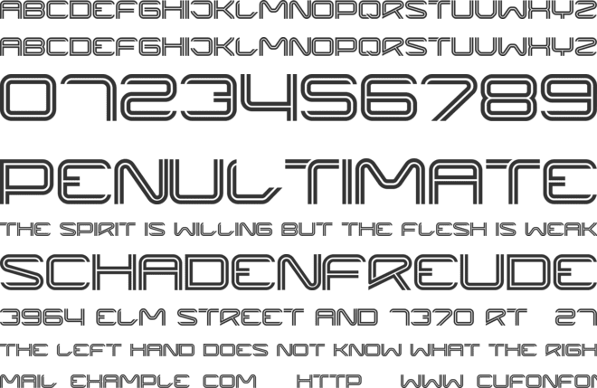 Liner font preview