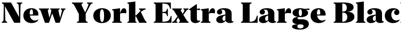 New York Extra Large Black font