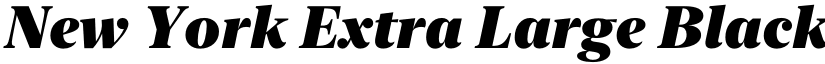 New York Extra Large Black Italic font