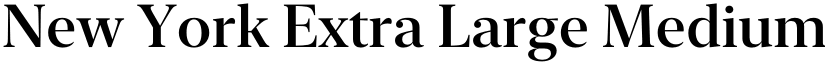 New York Extra Large Medium font