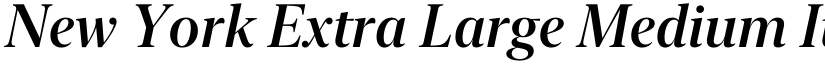New York Extra Large Medium Italic font