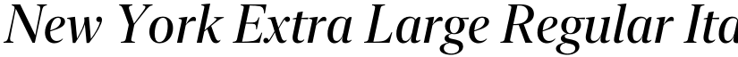 New York Extra Large Regular Italic font
