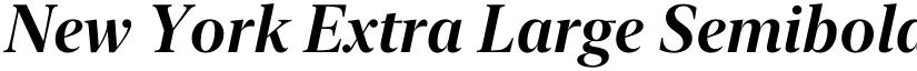 New York Extra Large Semibold Italic font
