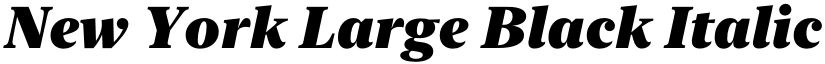 New York Large Black Italic font