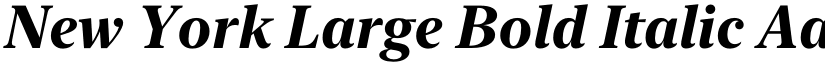 New York Large Bold Italic font