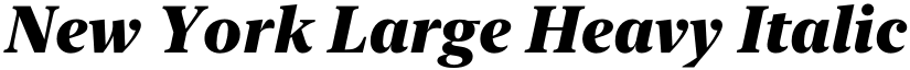 New York Large Heavy Italic font