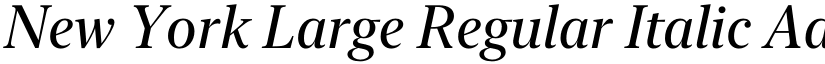 New York Large Regular Italic font