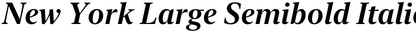 New York Large Semibold Italic font
