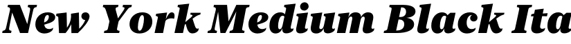 New York Medium Black Italic font