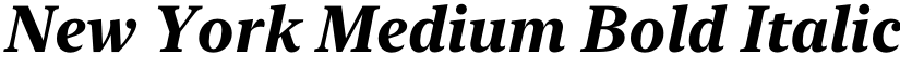 New York Medium Bold Italic font