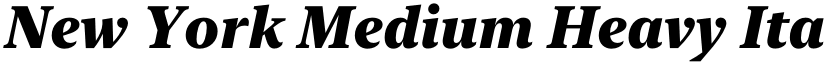 New York Medium Heavy Italic font