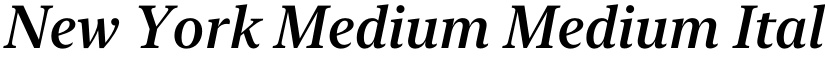 New York Medium Medium Italic font