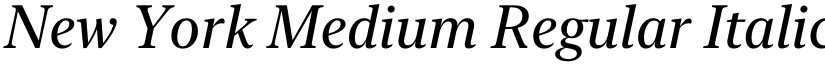 New York Medium Regular Italic font