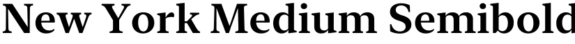New York Medium Semibold font